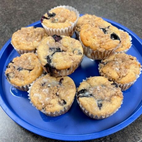 Image of Gluten Free Peach Blueberry Muffins