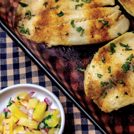 Image of Easy Baked Fish with Pineapple Salsa