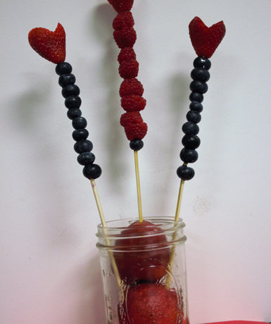 Image of Heart-Shaped Fruit Wands